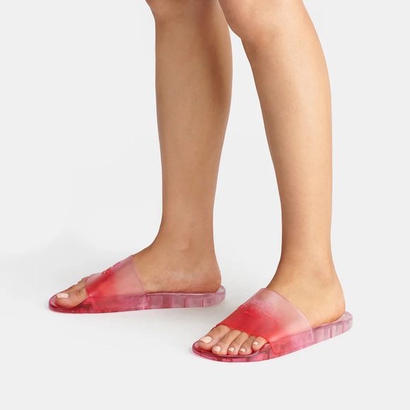 Coach Ulyssa Pink Ombré Logo Rubber Slide Sandals - Picture 2 of 8